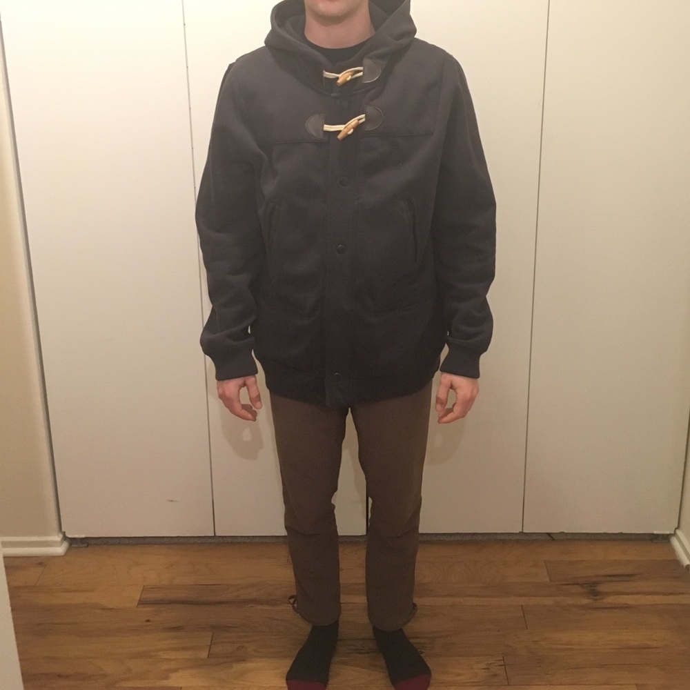 Men’s French Style Hoodie Coat- Medium